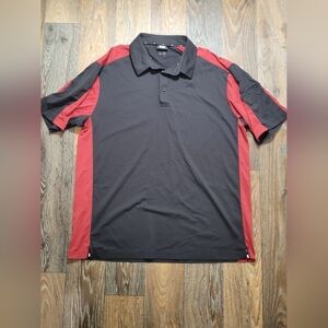 PXG Mens Large Polo Short Sleeve Black Red